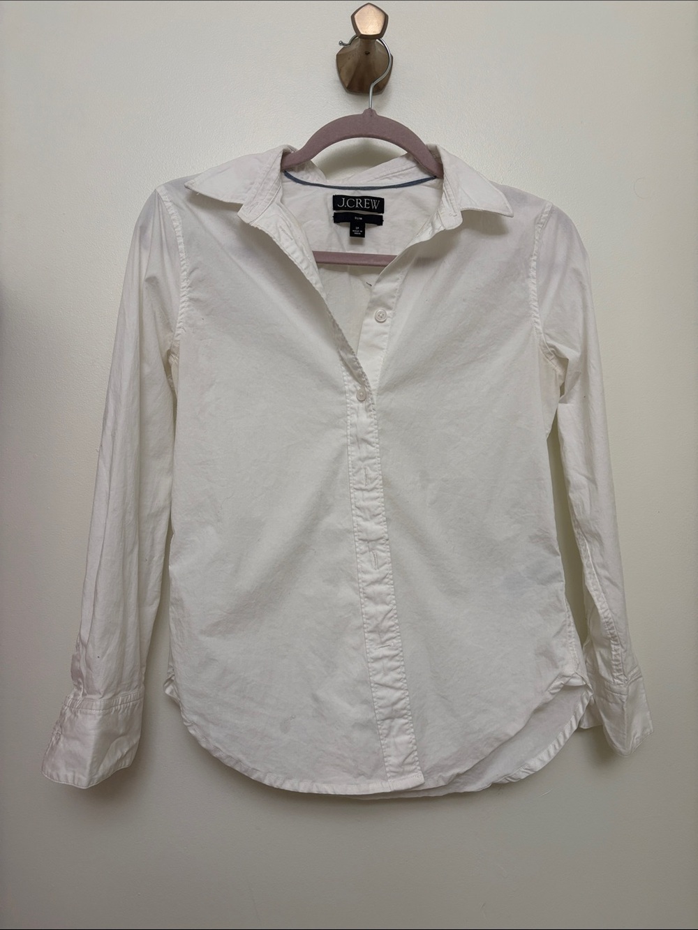 Crisp Cotton White Button Down JCrew